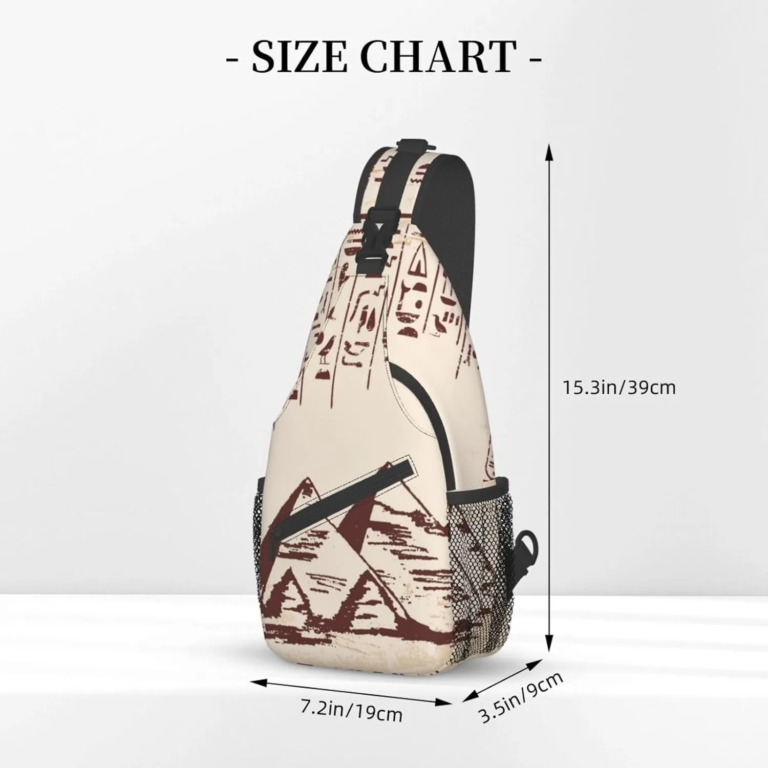 Egyptian Sling Backpack Chest Bag Crossbody Shoulder Bag Gym Cycling Travel Hiking Daypack For Men Women