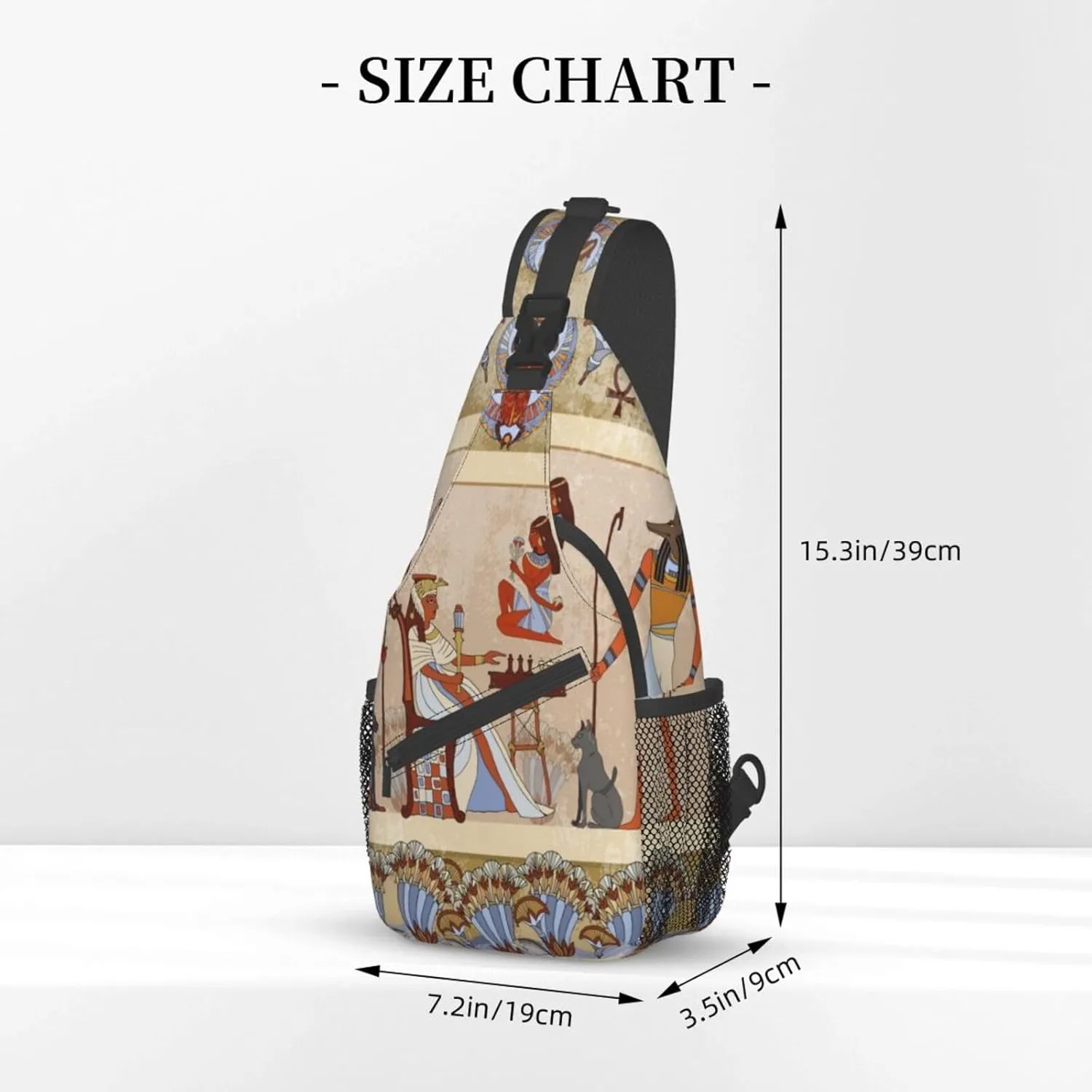 Egyptian Sling Backpack Chest Bag Crossbody Shoulder Bag Gym Cycling Travel Hiking Daypack For Men Women