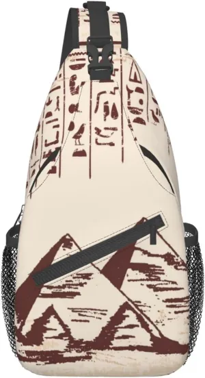Egyptian Sling Backpack Chest Bag Crossbody Shoulder Bag Gym Cycling Travel Hiking Daypack For Men Women