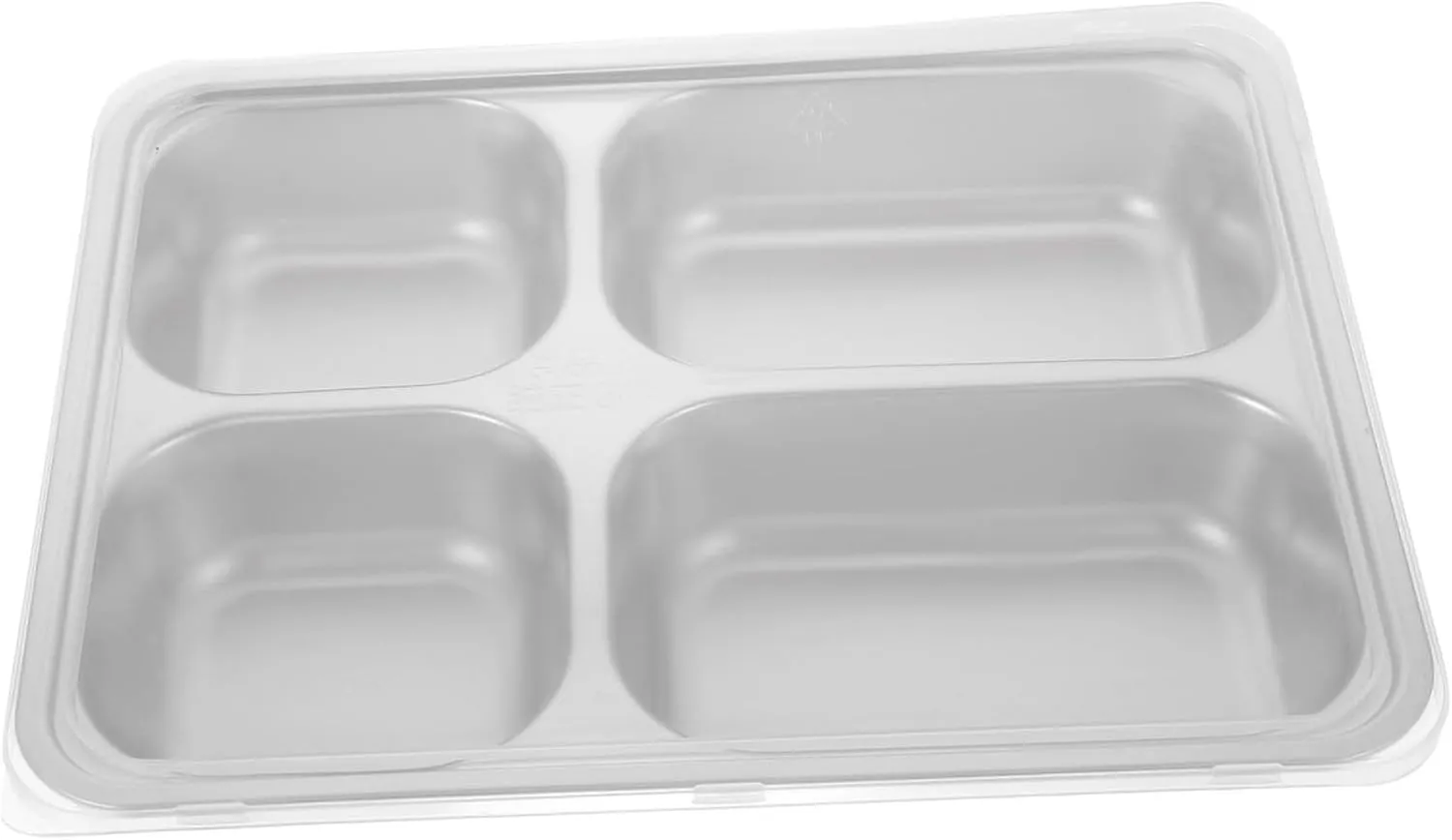 Elegant Stainless Steel Dining Plate Divided Design School Hotel Restaurant Perfect for Luncheon Easy Maintenance