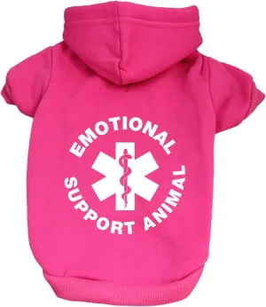 Emotional Support Animal (ESA) Pullover Fleece Lined Dog Hoodie (Hooded Sweatshirt) Assorted Colors