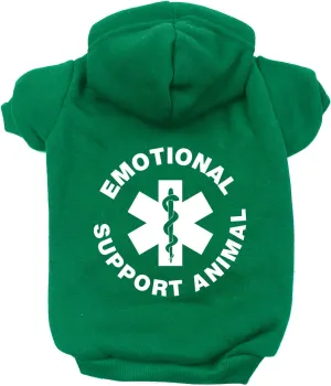 Emotional Support Animal (ESA) Pullover Fleece Lined Dog Hoodie (Hooded Sweatshirt) Assorted Colors