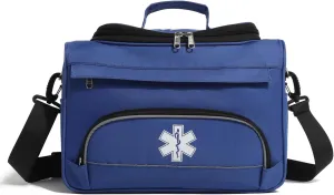Empty Red First Responder Bag On Call Trauma Bag EMT First Aid Carrier for Paramedics and Emergency Medical Supplies Kit (Blue)
