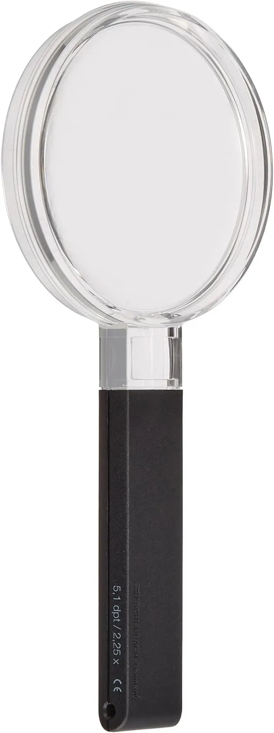 ESCHENBACH 2642-80 Handheld Magnifier Bi-Convex 2.25x Magnification 5X Sub Lens