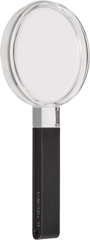 ESCHENBACH 2642-80 Handheld Magnifier Bi-Convex 2.25x Magnification 5X Sub Lens