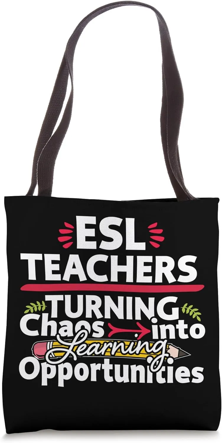 ESL Teacher Appreciation Linguist Back to School Chaos Tote Bag
