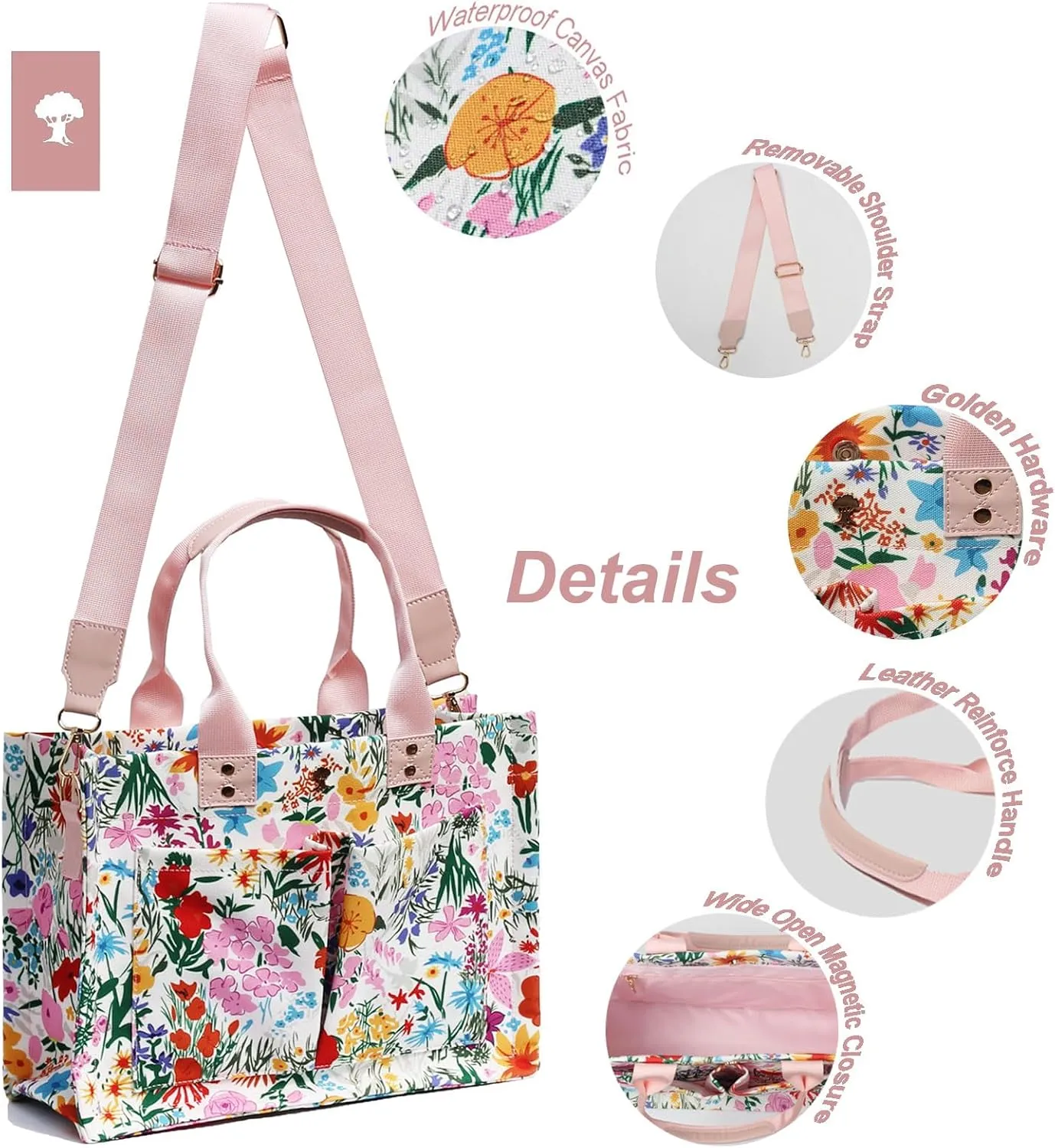 ESVAN Tote Bag for Women Purse Crossbody Bags for Work Diaper Travel Messenger Laptop Bag Handbags