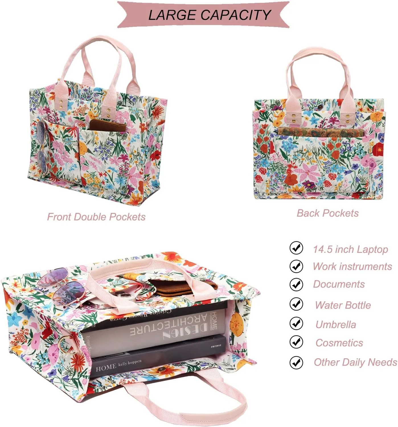 ESVAN Tote Bag for Women Purse Crossbody Bags for Work Diaper Travel Messenger Laptop Bag Handbags