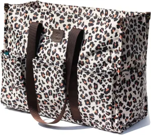 ESVAN Utility Tote Bag with Zip Top Waterproof Teacher Tote Bag for Teacher Work Women Beach