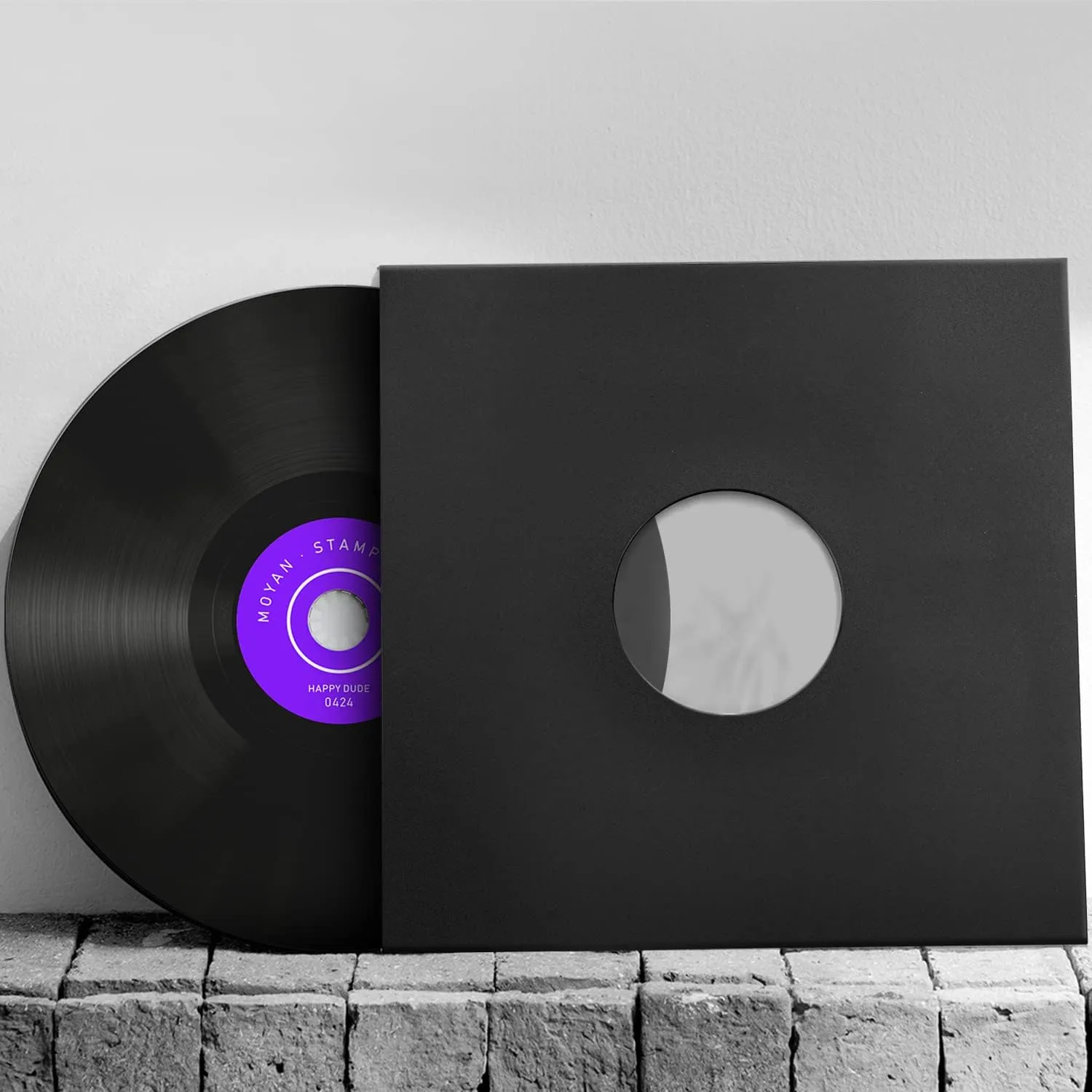 Facmogu 20 PCS 7 Inch Vinyl Paper & Poly Inner Sleeves, Medium Weight Vinyl LP Sleeves for Album Covers, Cardboard Record Covers