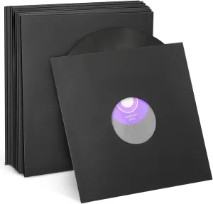 Facmogu 20 PCS 7 Inch Vinyl Paper & Poly Inner Sleeves, Medium Weight Vinyl LP Sleeves for Album Covers, Cardboard Record Covers
