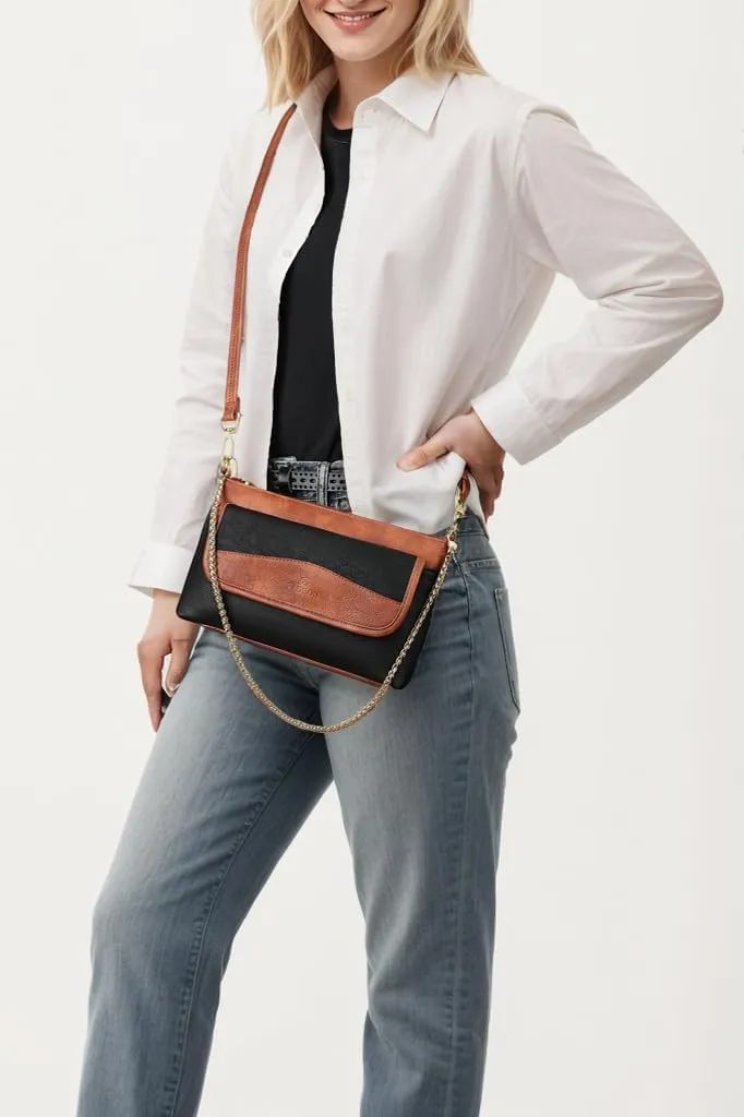 FADEON Wristlet Clutch Purses for Women,Vegan Leather Crossbody Bags Designer Women Wallet Purse with Chain Strap