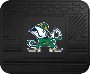 FANMATS 10090 Notre Dame “Fighting Irish” Back Row Utility Car Mats - 1 Piece, 14in. x 17in., All Weather Protection, Universal Fit, Deep Reservoir Design, Molded Team Logo