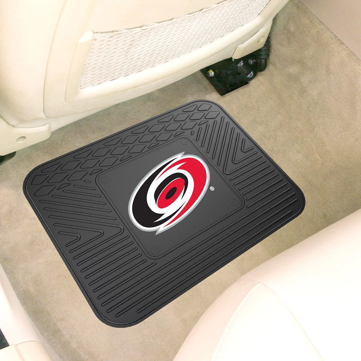 FANMATS - 10763 NHL Carolina Hurricanes Vinyl Utility Mat Black 14"x17"