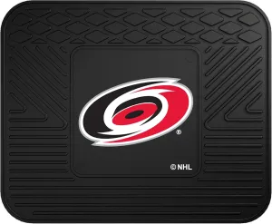 FANMATS - 10763 NHL Carolina Hurricanes Vinyl Utility Mat Black 14"x17"