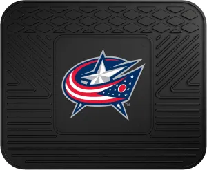 FANMATS 10766 Columbus Blue Jackets Back Row Utility Car Mat - 1 Piece - 14in. x 17in., All Weather Protection, Universal Fit, Molded Team Logo