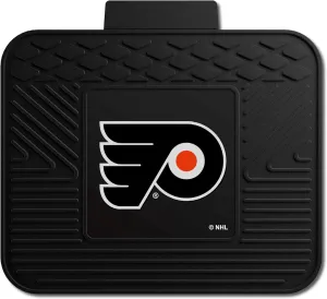 Fanmats 10778 NHL Philadelphia Flyers Rear Second Row Vinyl Heavy Duty Utility Mat, Black, 14"x17"