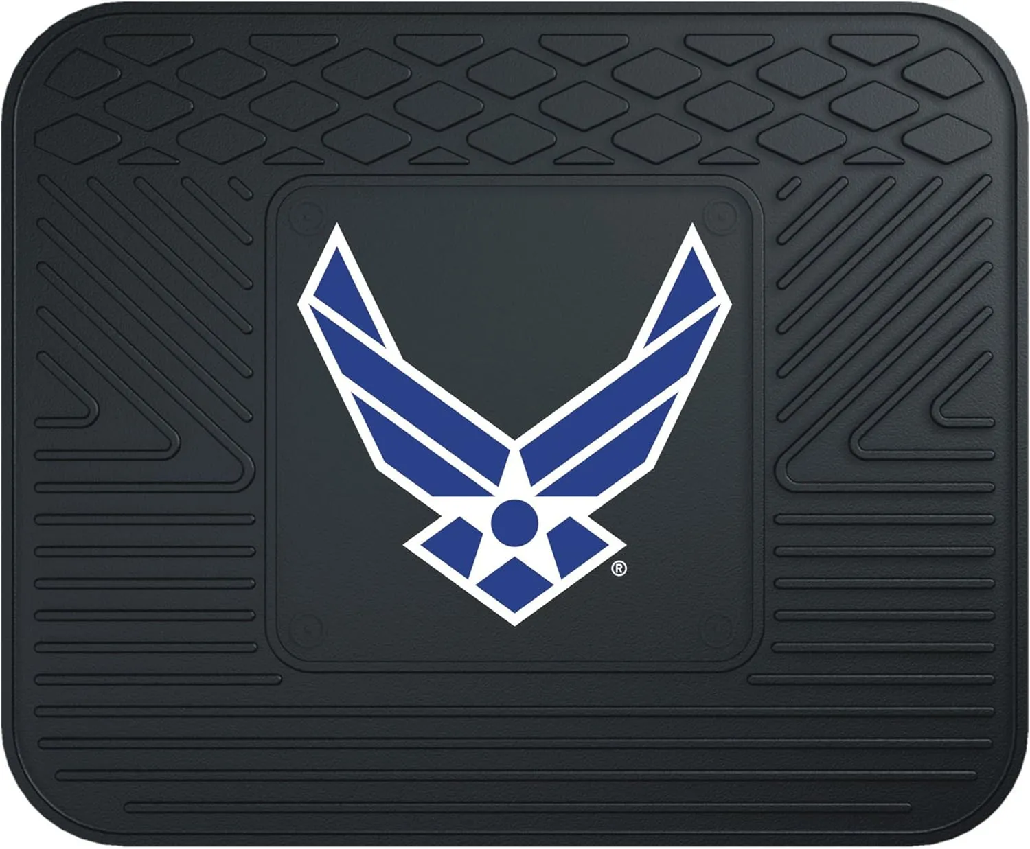 FANMATS 11045 U.S. Air Force Back Row Utility Car Mat - 1 Piece - 14in. x 17in., All Weather Protection, Universal Fit