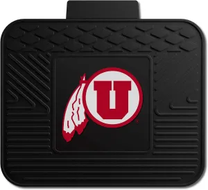 FANMATS 11389 Utah Utes Back Row Utility Car Mat - 1 Piece - 14in. x 17in., All Weather Protection, Universal Fit, Molded Team Logo