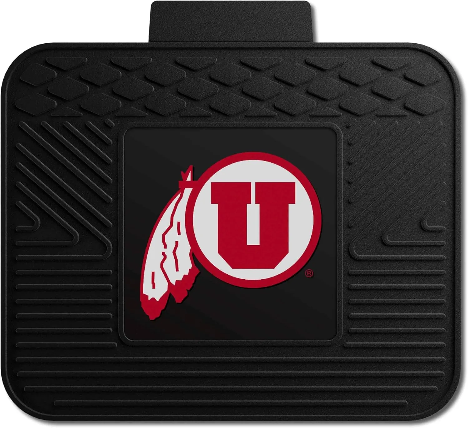 FANMATS 11389 Utah Utes Back Row Utility Car Mat - 1 Piece - 14in. x 17in., All Weather Protection, Universal Fit, Molded Team Logo