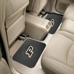 Fanmats 12269 Purdue University Boilermakers Rear Second Row Vinyl Heavy Duty Utility Mat, (Pack of 2) , Black , 14"x17"