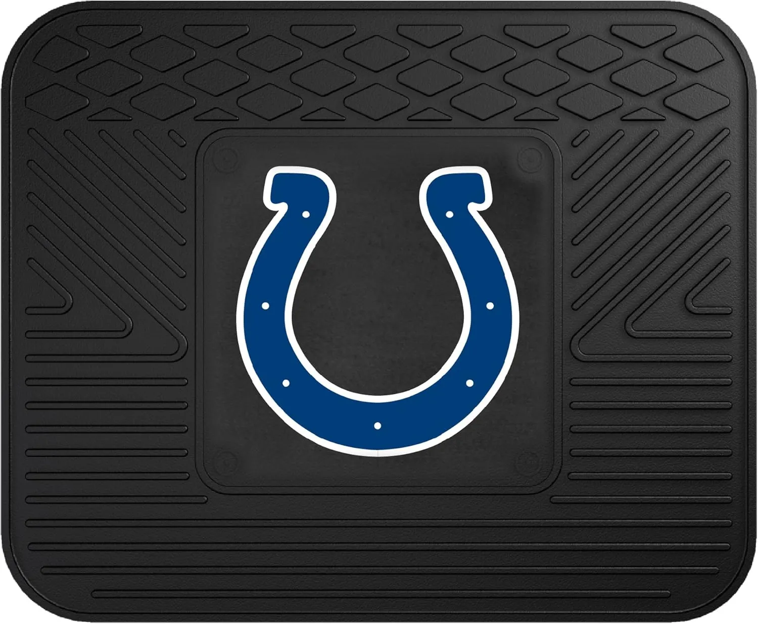 FANMATS 9990 Indianapolis Colts Back Row Utility Car Mat - 1 Piece - 14in. x 17in., All Weather Protection, Universal Fit, Molded Team Logo