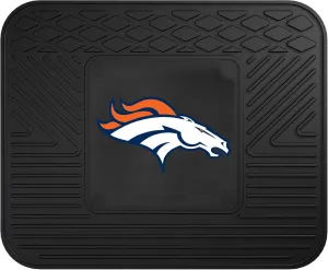 FANMATS 9991 Denver Broncos Back Row Utility Car Mat - 1 Piece - 14in. x 17in., All Weather Protection, Universal Fit, Molded Team Logo