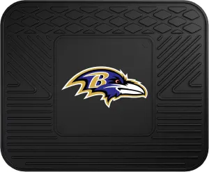 FANMATS 9995 Baltimore Ravens Back Row Utility Car Mat - 1 Piece - 14in. x 17in., All Weather Protection, Universal Fit, Molded Team Logo