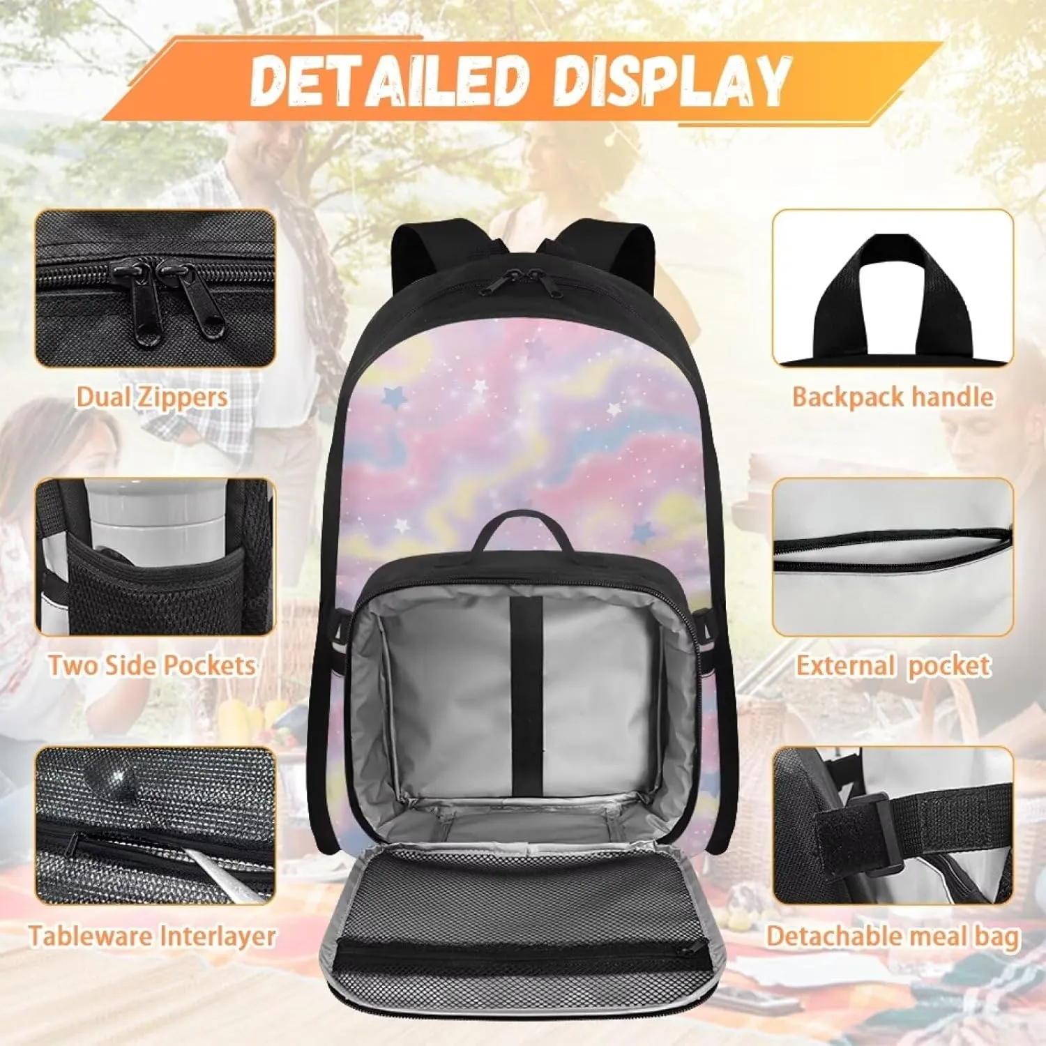 Fantasy Alpaca 6Th Grade Backpack for KIds 17 Inch Backpack for Girls Ideal for Students Go To School Extracurricular Activities