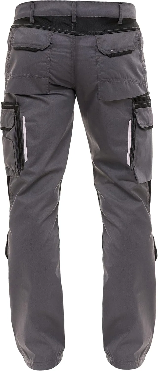 FASHIO FF Mens Construction Pants Utility Work Heavy Duty Workwear Trousers Carpenter Knee Reinforcement Cordura Safety Pants