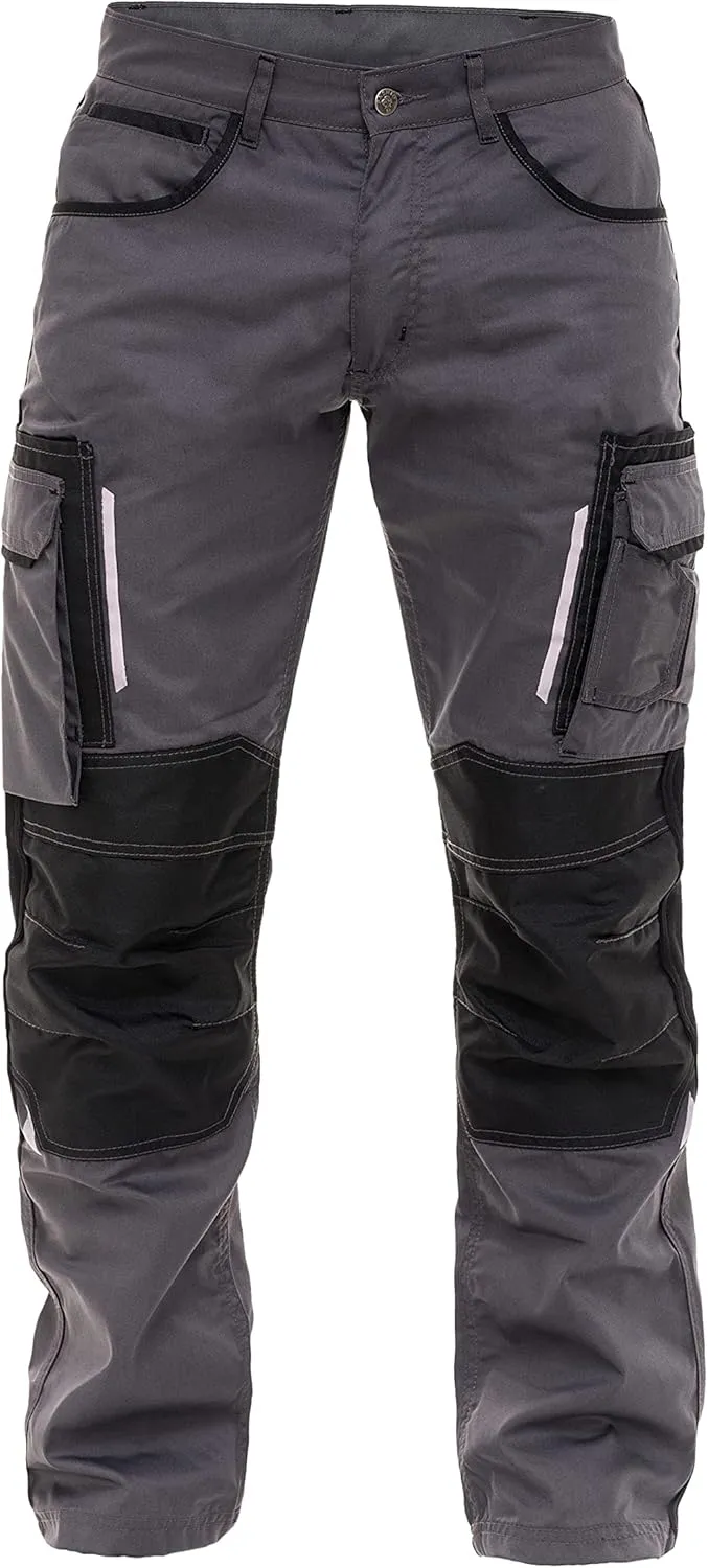 FASHIO FF Mens Construction Pants Utility Work Heavy Duty Workwear Trousers Carpenter Knee Reinforcement Cordura Safety Pants