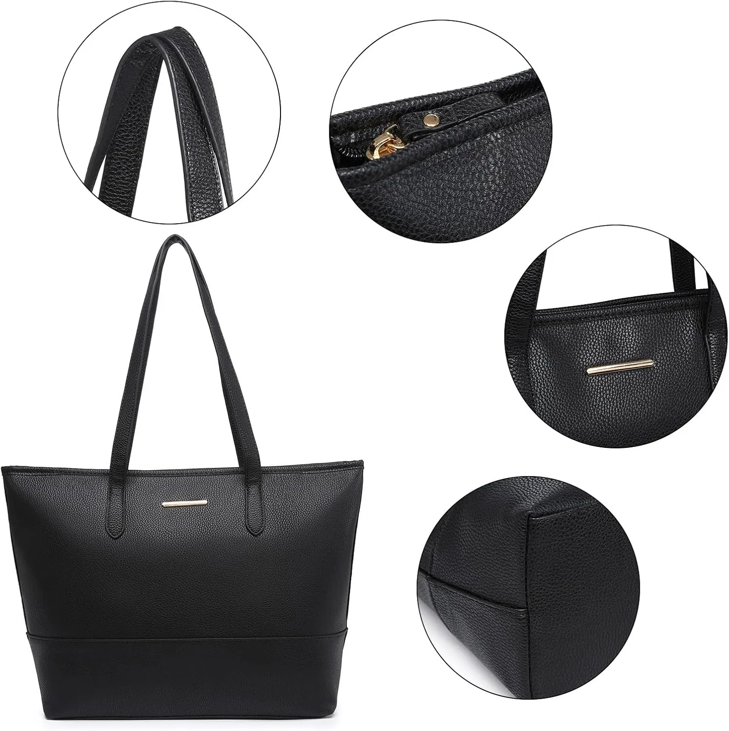 Fashion Handbags and Purses for Women Large Work Tote Bag Top Handle Satchel Shoulder Bag 3pcs Hobo Purse Set