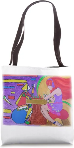 figurative vs literative artsy sister acrylic painting Tote Bag