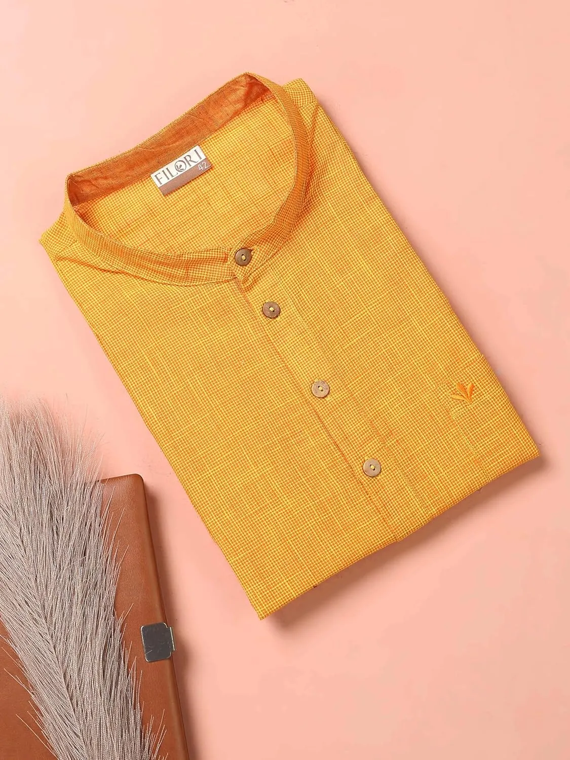 Filori Studio - Men's Pure Cotton Short Kurta (Ideal for Casual/Occasion/Festive)