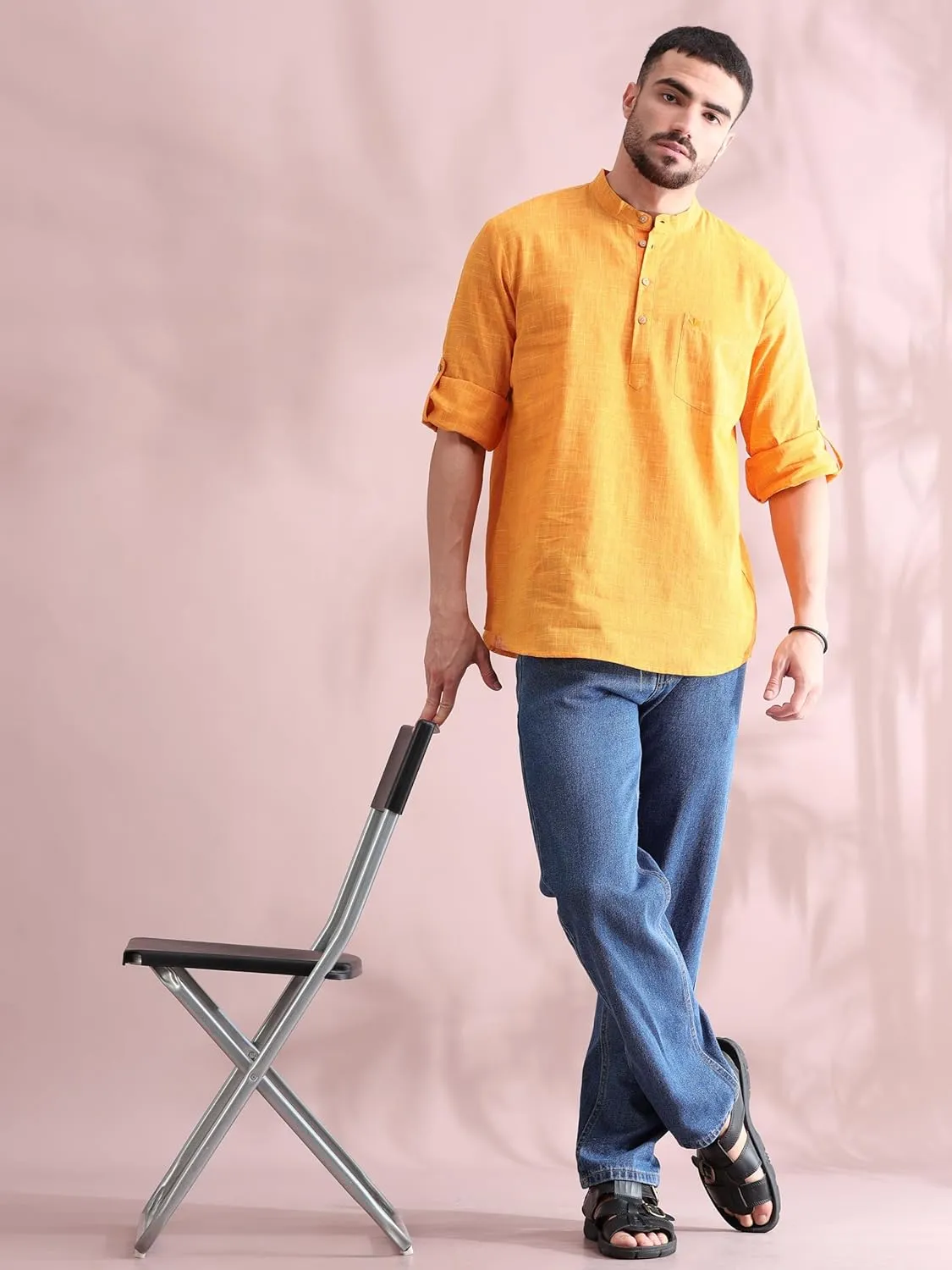 Filori Studio - Men's Pure Cotton Short Kurta (Ideal for Casual/Occasion/Festive)
