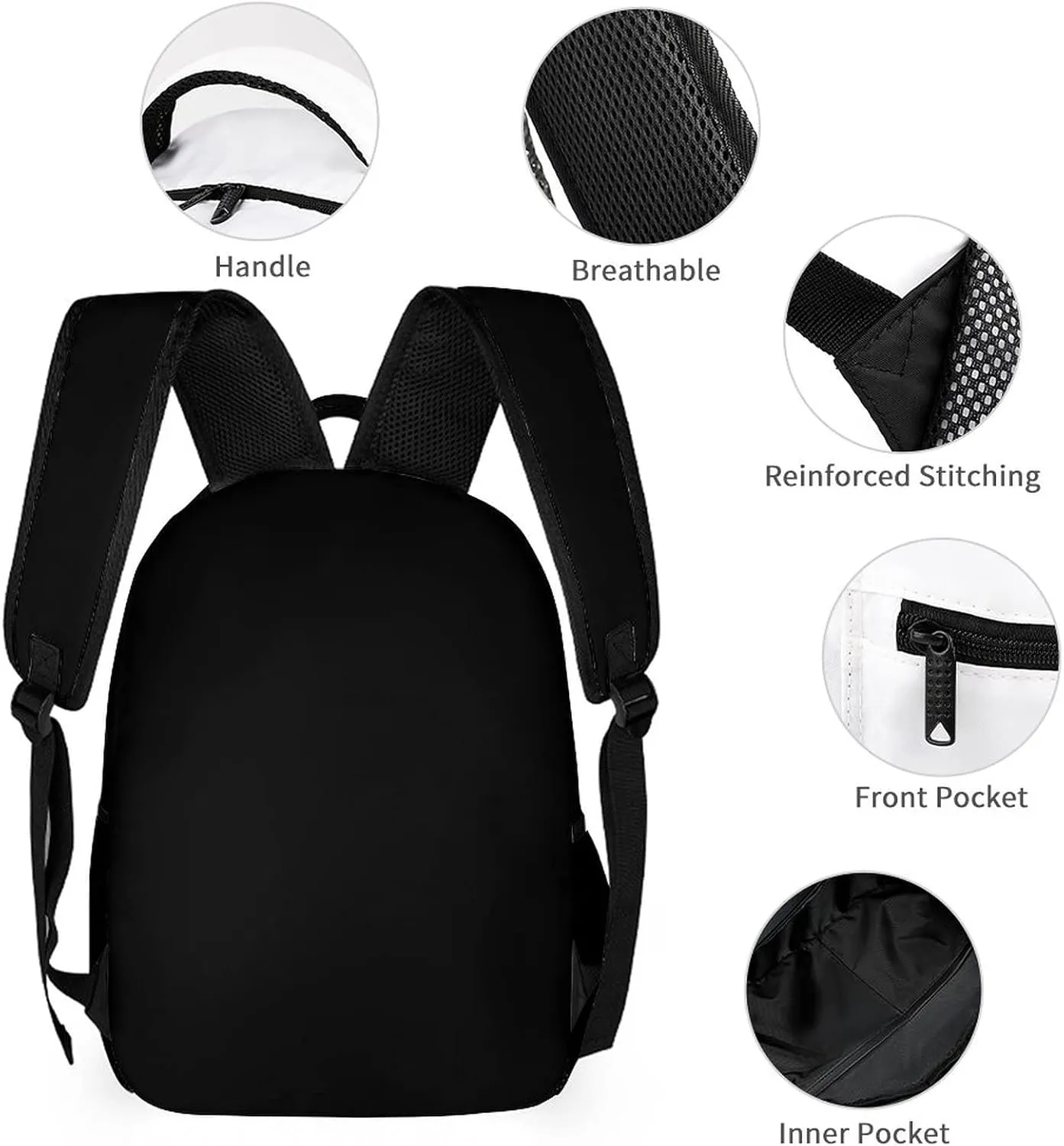 Fiokroo Puppy Dogs Cute Animals Backpack School Bag For Students Teens Men Women Laptop Backpacks Travel Daypack With Multiple Pockets Cute Dogs（black）