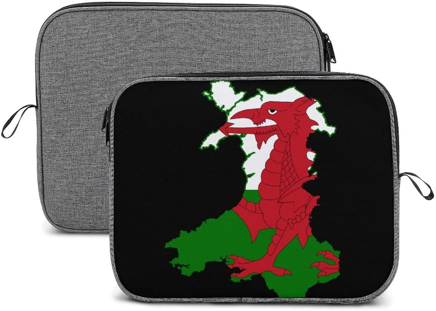 Flag Map of Wales Laptop Bag Lightweight Laptop Sleeve Case Durable Briefcase Carrying Case for Men Women 14inch