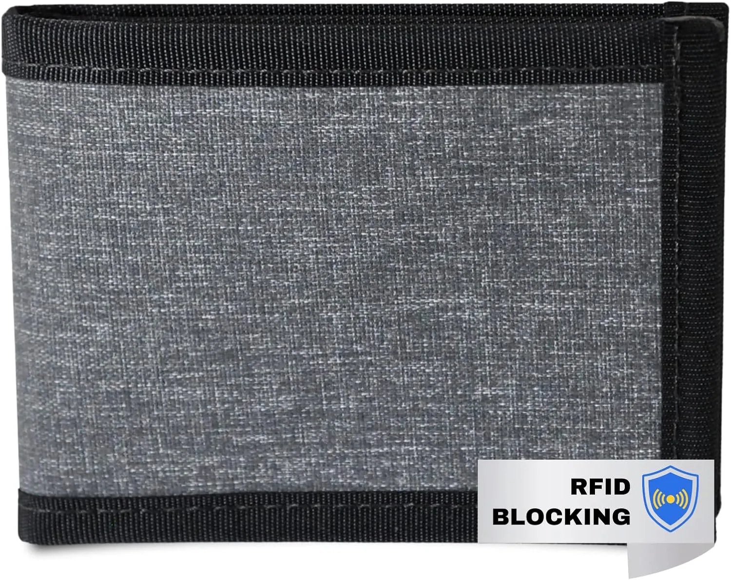 Flowfold RFID Blocking Recycled Wallets - Recycled Material Bifold Wallet, Front Pocket Wallet, Slim Minimalist Wallets Made in USA (Heather Grey, Recycled Material)