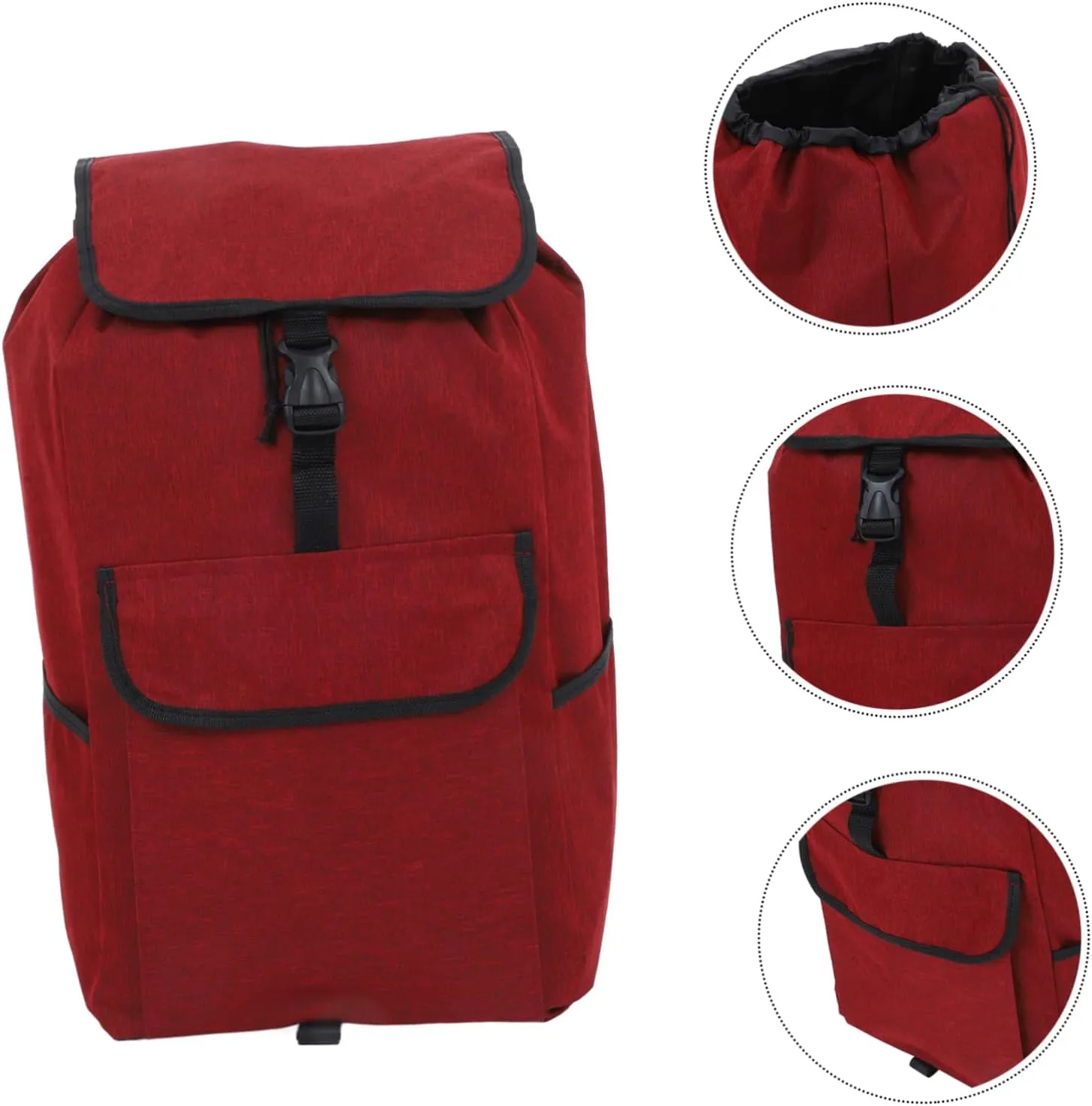 Foldable Shopping Cart Bag Oxford Cloth Trolley Replacement Bag with Side and Front Pockets for Grocery Shopping Travel and Household Chores Heavy Duty Design Easy Detach