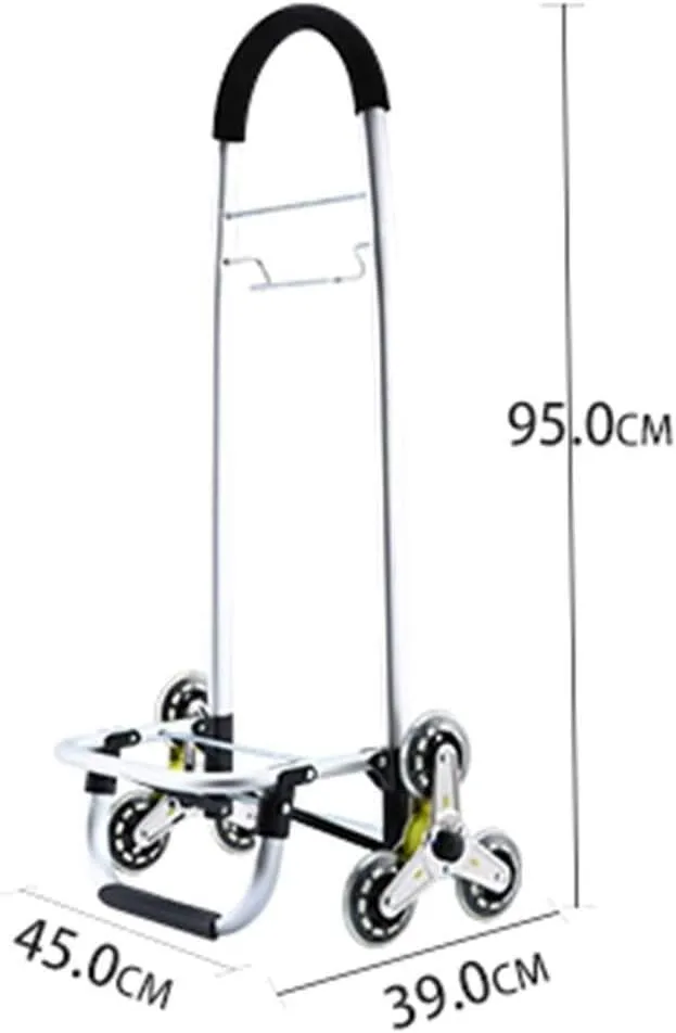 Folding Shopping Cart, Folding Shopping Trolley with 6 Wheels Shopping Cart Climbing Stairs Home Portable Supermarket Shopping Cart Elderly Grocery Utility Carts(Grey)