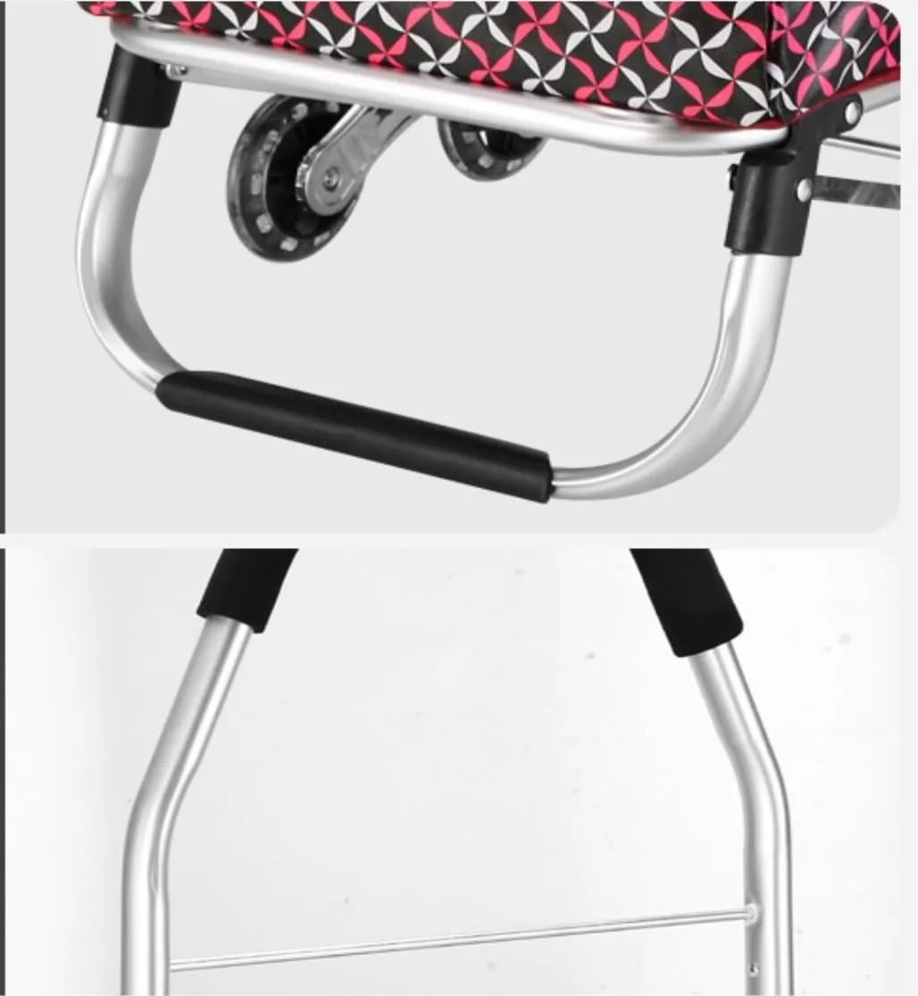 Folding Shopping Cart, Shopping Cart Folding Shopping Lightweight Trolley with Large Capacity Bag Waterproof Foldable Grocery Grocery Utility Carts(Color:C), 104*44cm