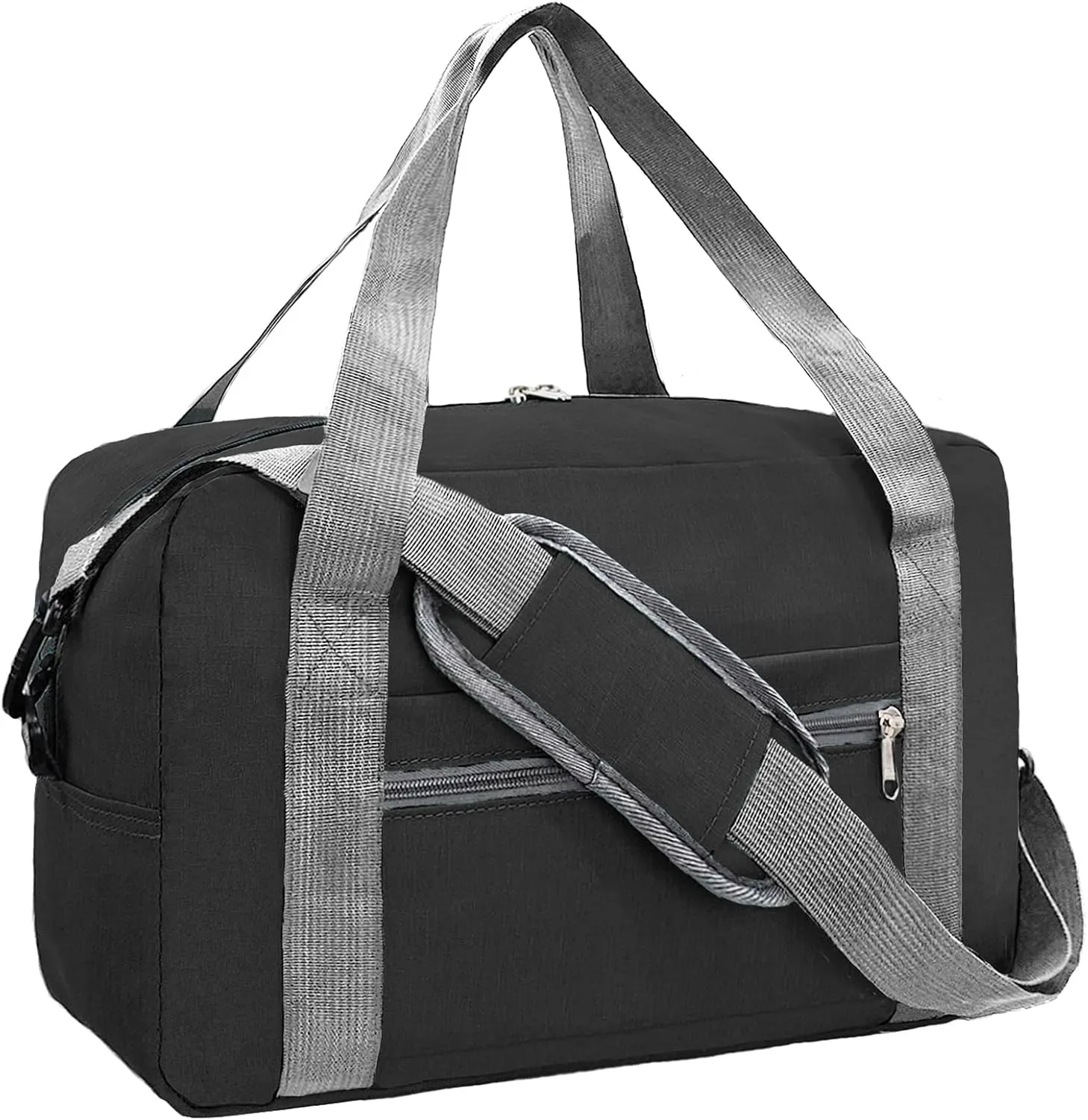 For Spirit Airlines Personal Item Bag 18x14x8 in Underseat Carry-on Luggage foldable Travel Duffle Bag for Airplanes(30L, Black)