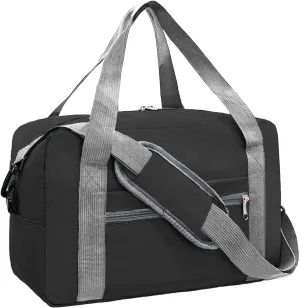 For Spirit Airlines Personal Item Bag 18x14x8 in Underseat Carry-on Luggage foldable Travel Duffle Bag for Airplanes(30L, Black)