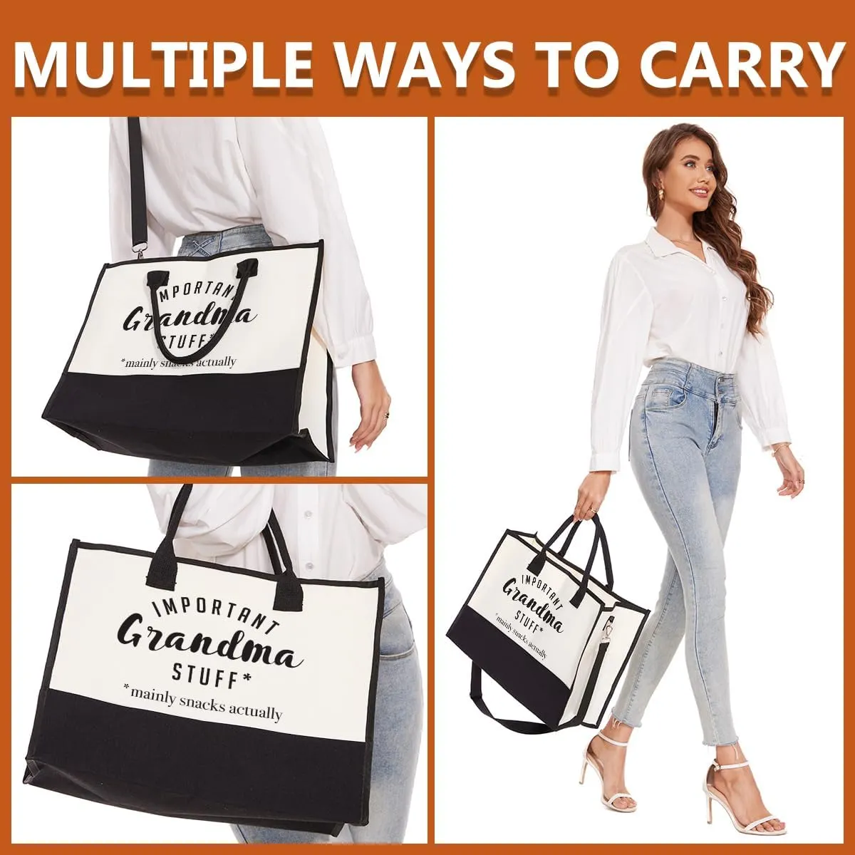 FORBIDDEN PAPER Mothers Day Grandma Mimi Yaya Retirement Dance Aunt Travel Book Witchy Gifts for Women Tote Bag & Makeup Bag