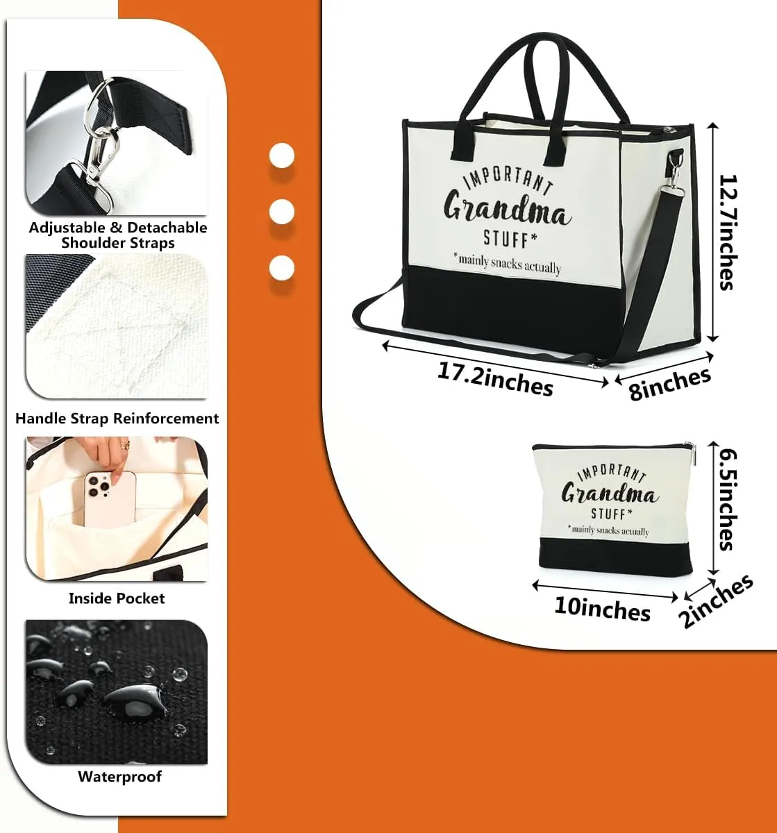 FORBIDDEN PAPER Mothers Day Grandma Mimi Yaya Retirement Dance Aunt Travel Book Witchy Gifts for Women Tote Bag & Makeup Bag