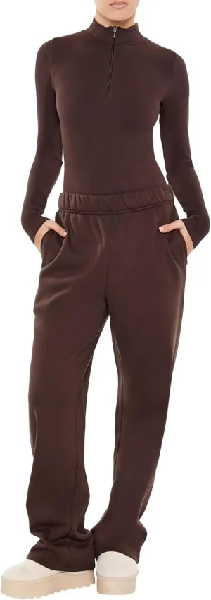 Forever 21 womens Seamless Half-zip Bodysuit