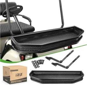 Front Cargo Basket for Yamaha G22 Clay Outer Utility with Mounting Brakets for Gas & Electric Golf Carts, Heavy-Duty Steel Drop Mesh Storage Rack