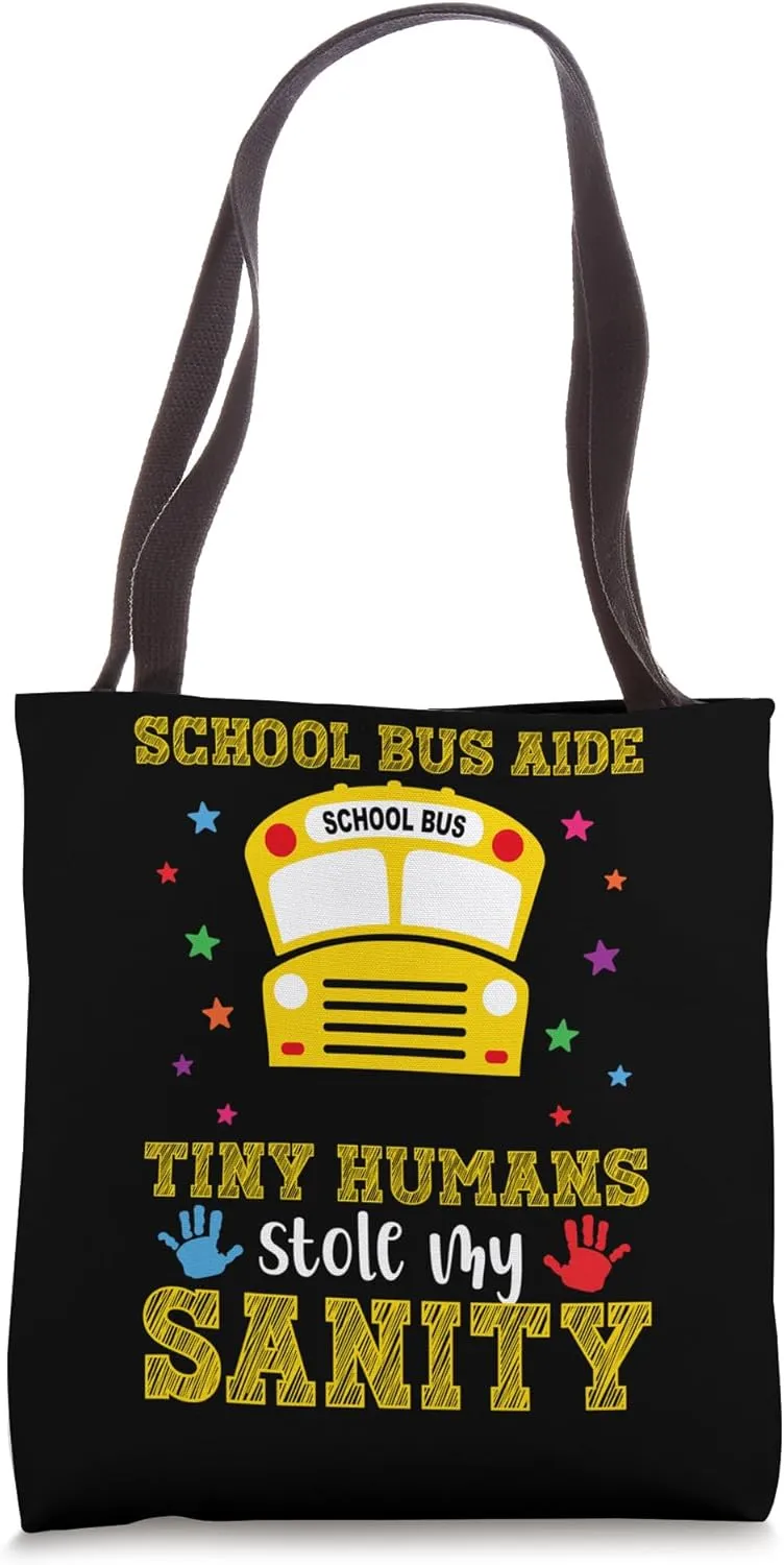 Funny School Bus Aide Appreciation Bus Aide Tote Bag