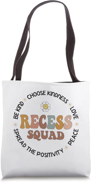 Funny School for Teachers Students Monitor Recess Squad Tote Bag
