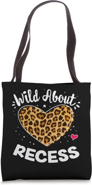 Funny School Teacher Students Monitor Recess Crew Leopard Tote Bag